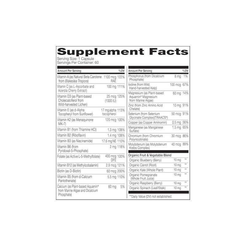 NATURELO One Daily Multivitamin for Men Over 50 | 60