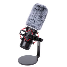 YOUSHARES QuadCast Mic Windscreen, Furry Wind Cover Compatible with HyperX QuadCast Mic and HyperX QuadCast S microfono for Filter Ambient and Breathing Winds