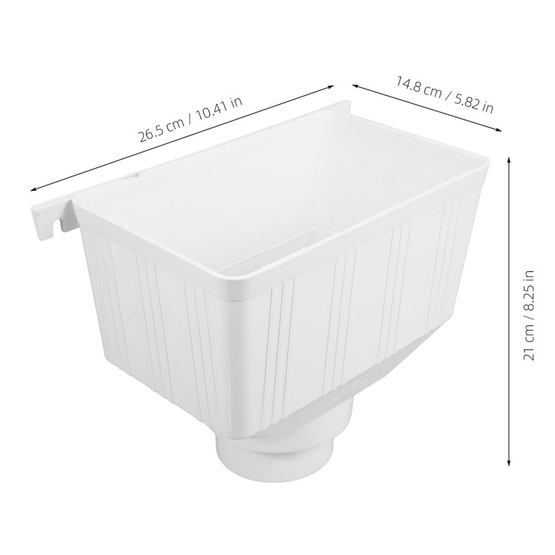UKCOCO Downpipe Drainage Connection PVC Funnel for Rain Gutter Outdoor