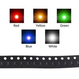AEDIKO 0603 SMD LED Kit 100pcs 5 Colors SMD LED Diode Lights Kit Super Bright Lighting Bulb Lamps,Electronics Components Light,Emitting Diodes (Mini Chip 0.06 x 0.03 inch)