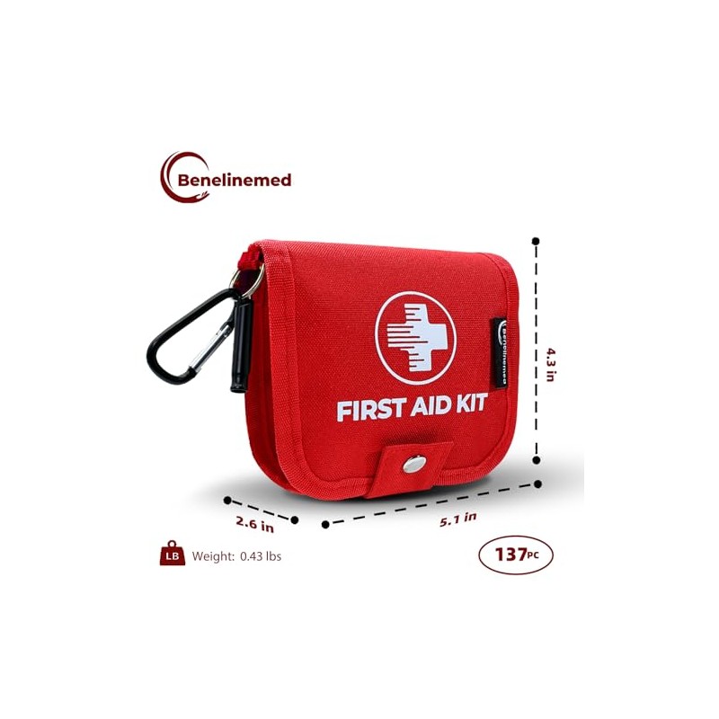 137-Piece Mini First Aid Kit for Home, Travel, and Outdoor