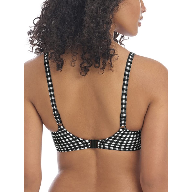 Freya Check in Sweetheart Bikini Top Monochrome Black 34G