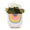 Abbott Collection Home Small Rainbow Planter with Legs