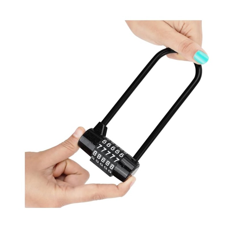 Long Shackle 5 Digit Combination Padlock - 15.5cm/6.1 Inches -