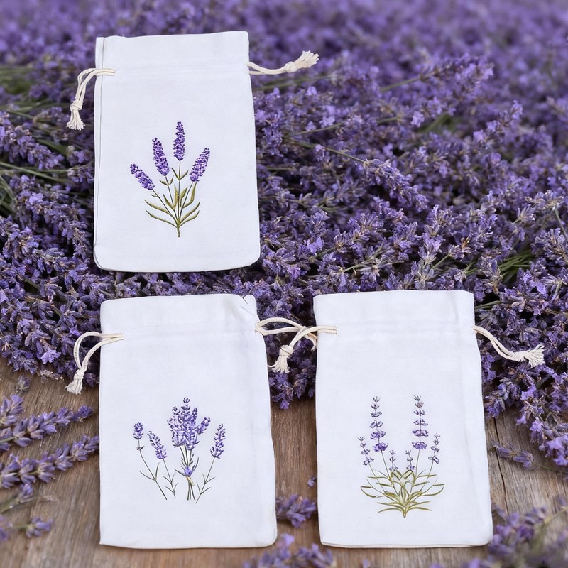 6 Pcs Lavender Bags,Dried Lavender Sachet Empty for Wardrobes and