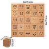 Wissppoott Mood Expression Wooden Rubber Stamps Kit - 25Pcs 3/5