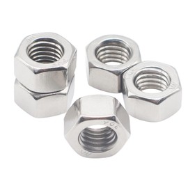 SAE 7/16"-14 Hex Nuts, 7/16" Stainless Steel Standard Coarse Inches Thread Hardware Nuts; 15pcs