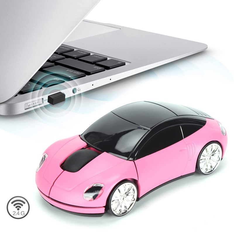 2.4GHz Wireless Mouse, Sport Car Shape Optical Cordless Mice with