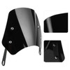 Universal Motorcycle Windshield Wind Deflector Screen W/Mounting Bracket for 5‑7inBlack