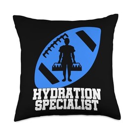 Hydration Specialist Team Manager Waterboy Specialist Team Manager Football Hydrated Waterboy Throw Pillow, 18x18, Multicolor