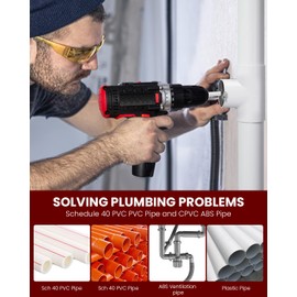 Ultimate 2 Inch PVC Pipe Reamer Kit with Head Aluminum, PVC Socket Saver