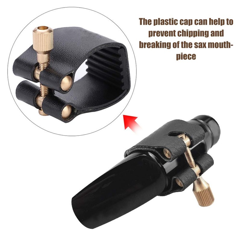 Saxophone Ligature PU Lightweight Portable Durable Saxophone Mouthpiece Ligature Fixing