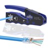 3DBUYER RJ45 50pcs Crimping Tool Kit, All-in-One Tool Cuts, Strips,
