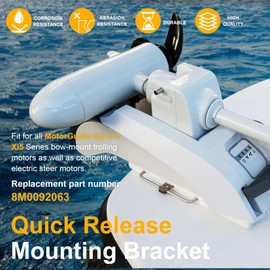 8M0092063 Xi Series Quick-Release Mounting Bracket Kit for MotorGuide Xi3 Xi5 Trolling Motors (White)