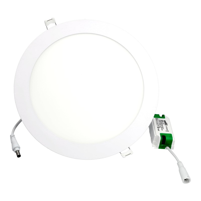 JANDEI - Downlight LED 18W Round 3000K/4200K/6000K Flat White Frosted