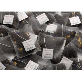 Dammann Freres Sachets, Jardin Bleu Tea Bags, Premium Gourmet French Black Tea, Blend Strawberry, Rhubarb Flavors, 25 Count (Single Pack)