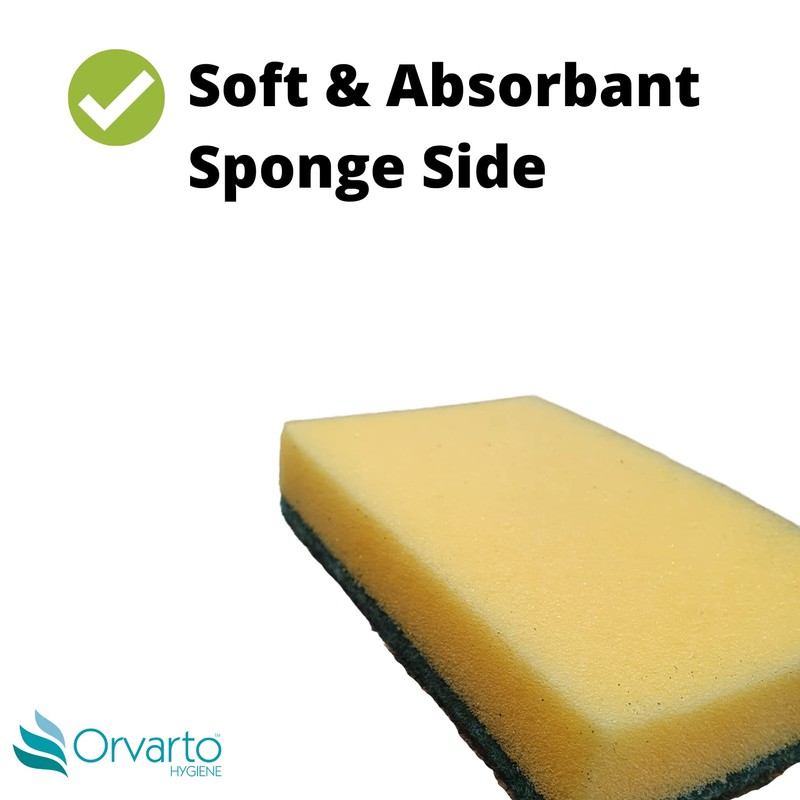 10 x Large Sponge Scourers 14 x 9cm. Heavy Duty