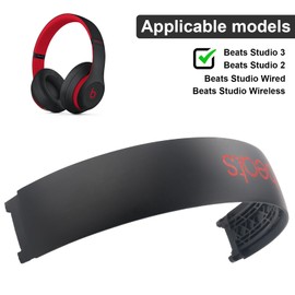 Studio 3 Headband Replacement Parts Accessories Studio 2 Head Band Repair Kit Compatible with Studio 3.0 / Studio 2.0 Wireless(B0500 B0501) Top Headband(Studio3-Black Red)