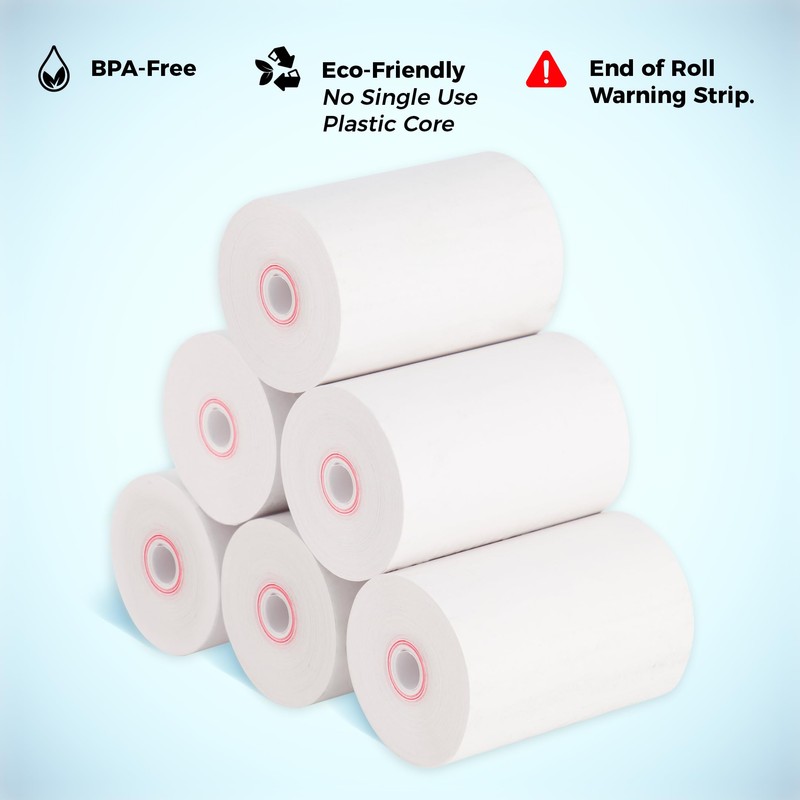 ReceiptPaperPro 2 1/4” x 60 ft Coreless Thermal Paper Receipt
