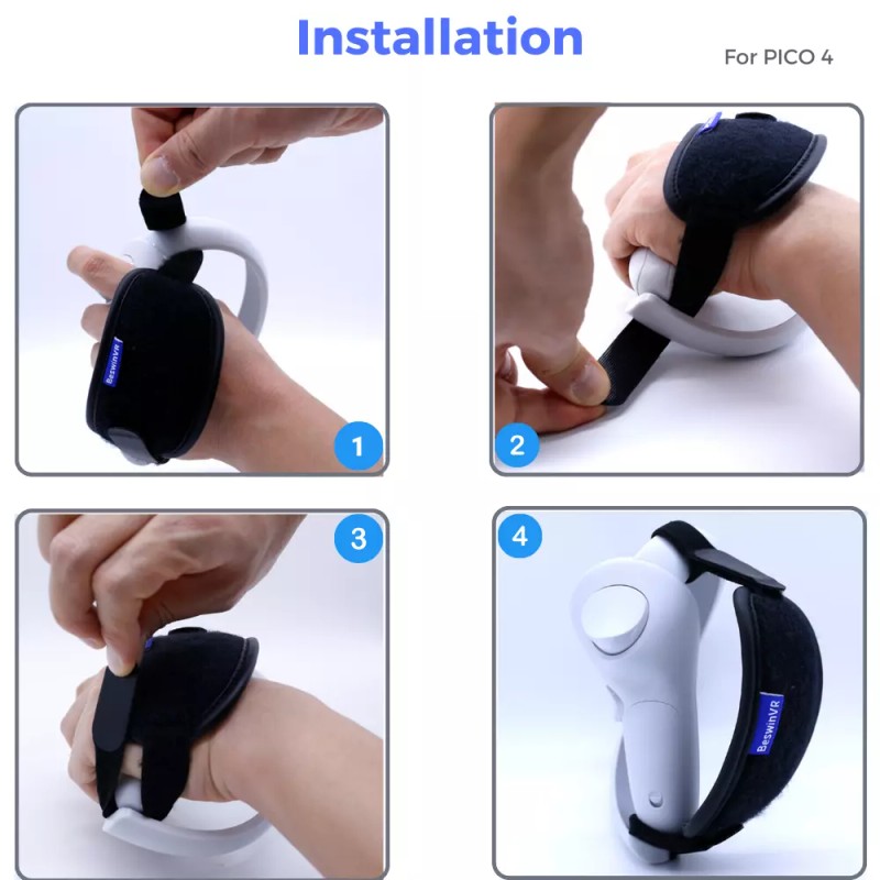 BeswinVR G2- Controller Grips Knuckle Strap for PICO 4 and