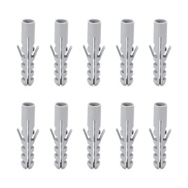 uxcell 10x50mm Plastic Expansion Tube Bolts Column Frame Fixings Gray 100pcs