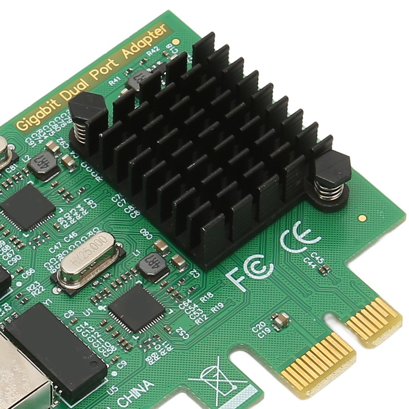PCI E NIC Network Card 2 Way RJ45 Port for