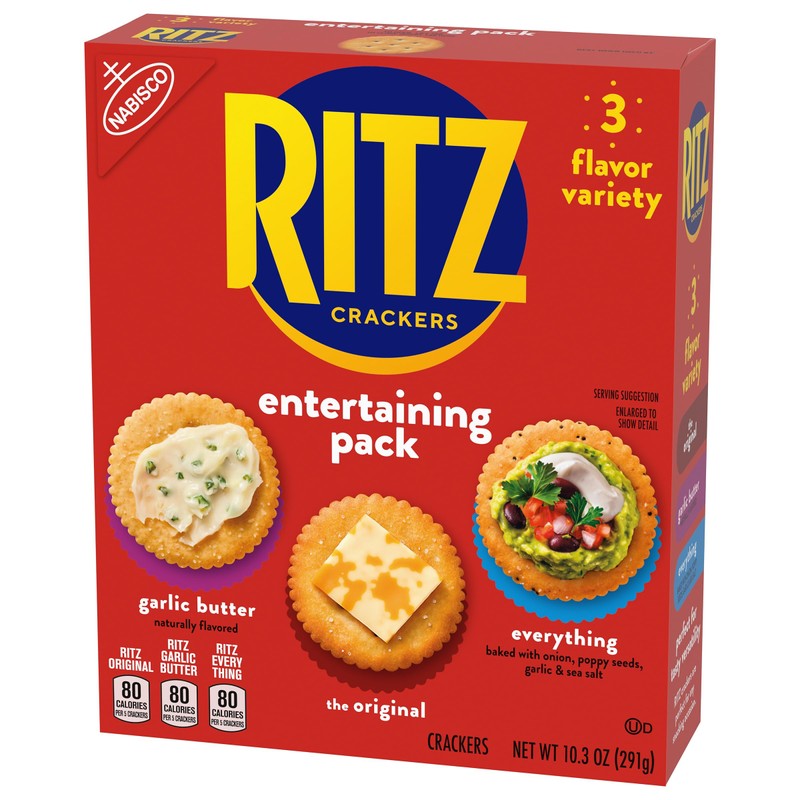 RITZ Crackers Entertaining Variety Pack with Original, Everything, and Garlic