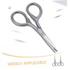 BIUDECO 2pcs Stainless Steel Eyebrow Scissors Precision Grooming Scissors for