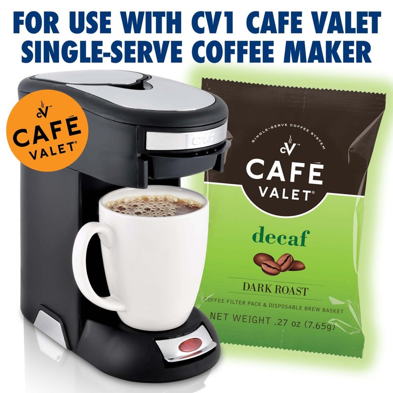 Café Valet DECAF Dark Roast Single Serve Coffee Packets –