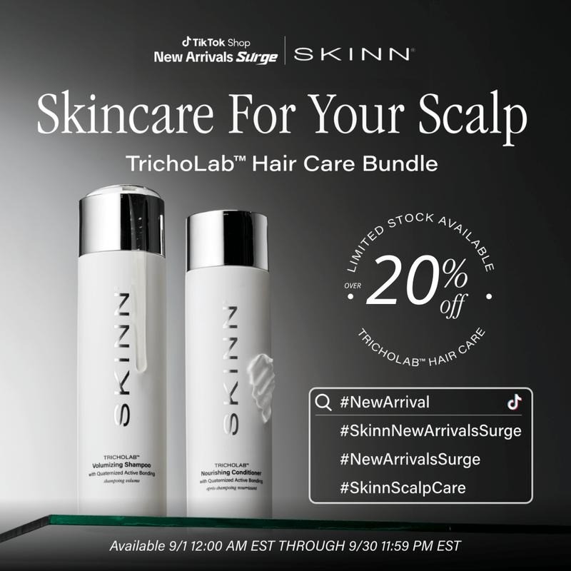 SKINN Cosmetics TRICHOLAB Shampoo & Conditioner Set – For Noticeably