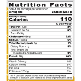 True Athlete Natural Whey Protein - Vanilla Flavor - 20g of Protein per Serving with Added Probiotics for Digestive Health 2.5 Pound Powder for Muscle Recovery and Optimal Performance