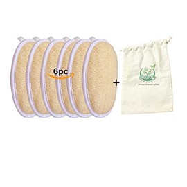 Jaunty Natural Loofah (Paquete de 5) Esponja Exfoliante Corporal Hecha con Materiales Ecológicos Y Biodegradables, Adecuada para Mujeres, Bebés Y Homb