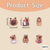fKiZanthene 100Pcs Mini Resin Capybara Decorations, Tiny Animal Figurines for