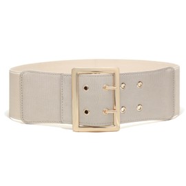 YooAi Wide Belts for Women Dresses Stretchy Elastic Belts Fashion Cinch Waist Belt for Women Beige 85 M