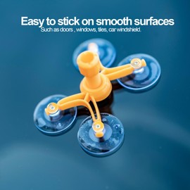 Juxiamal 6pcs Screw Suction Cups Glass Suction Pads 40mm Clear PVC Plastic Sucker Pads Without Hook Extra Strong Suction Power Holder for Bathroom Wall Window Car Shade License Plates