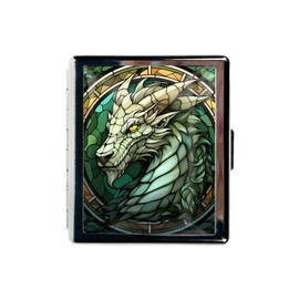 HowGuu HowGuu Travel Pill Organizer Small Pill Case for Purse Essentials 7 Days Cute Pill Box with Mirror Portable Pill Box for Pocket or Purse Pill Containe Travel Gifts (Green Dragon)