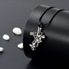Butterfly Cross Urn Necklace for Ashes Men Women Cremation Jewelry