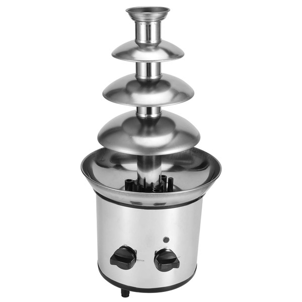 Luqeeg Chocolate Fondue Fountain, 4 Layer Electric Chocolate Fountain Machine
