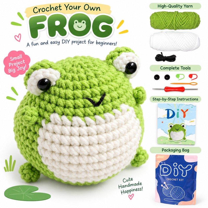Animal Crochet Kit for Beginners – DIY Starter Set with