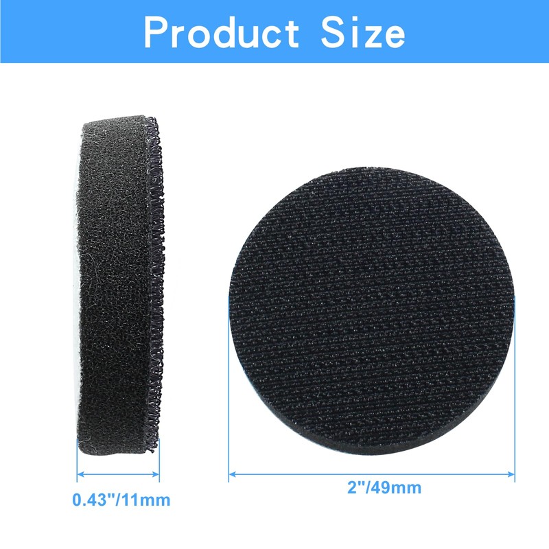 Zorveiio 10 Pcs 2" Hook and Loop Sponge Soft Interface