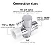 Bidet T Adapter with Shut-Off Valve, Brass T Valve Adapter