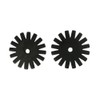 AJ Tack Spur Rowels Black 3/4" Rosebud