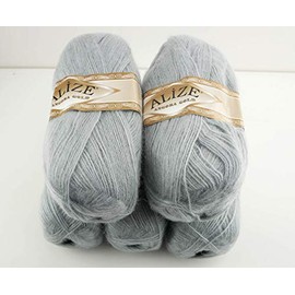 Alize 5 x 100 g Angora Gold Plain 500 g Wool with 20% Wool Content Turkish Wool Mohair (21)
