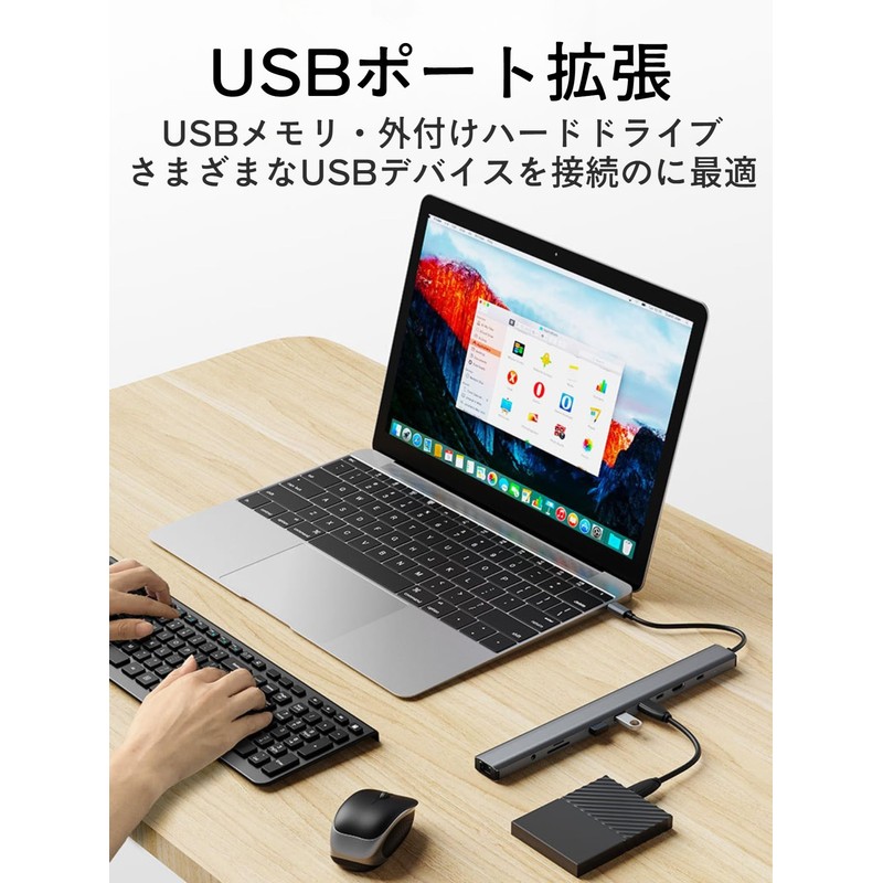 Macbook Hub 10-in-1 Type-C Laptop Stand, HDMI PD100W Fast Charging,
