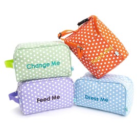 Easy Baby - Diaper, Bottle, and Supplies - Organizer Pouches and Changing Pad - Change, Feed, Dress, and Clean Me (8 Pack Laguna) | Organizing Packing Tote Cubes for Baby Items