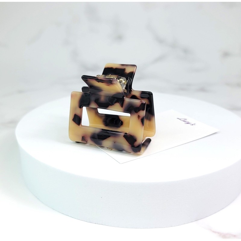 (2 types) Mini marble square pin leopard / (2종) 미니
