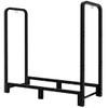 4Ft Firewood Rack Adjustable Fireplace Wood Holder for Outdoor Indoor