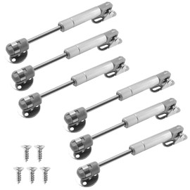 BokWin 6 Pcs 100N/22.5lb Silver Gas Strut Lift Support, 6 Inch Steel Gas Support Shocks for Door Tool Box Cabinet Cupboard