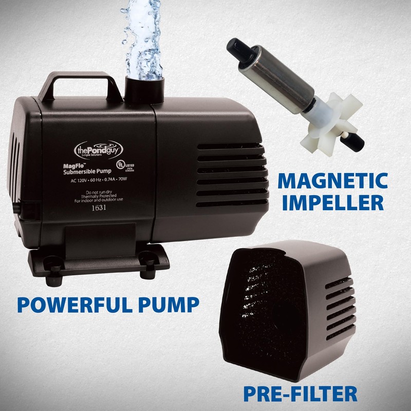 The Pond Guy MagFlo High-Efficiency Compact Pump for Small Water