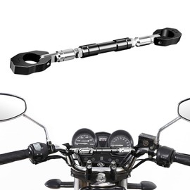 Bike Handle Brace, Handle Brace, Adjustable, Center Brace Adjustable, 11.0 - 12.6 inches (28 - 32 cm), Aluminum, Handle Stabilizer, Anti-Vibration, Outer Diameter 0.9 inches (22 mm) (Black)